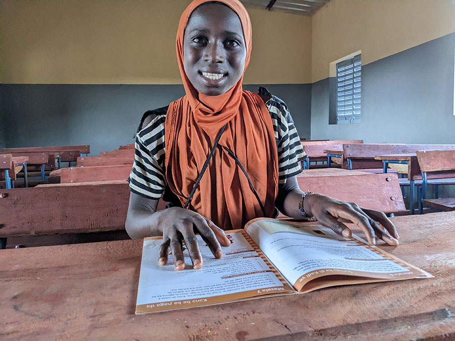 Sounougou Coulibaly, an 11-year-old girl from Bougoulaba, Mali